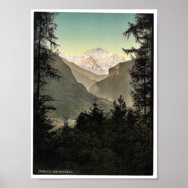 Affiche Interlaken, hôtels, Oberland bernois, Suisse. (Devant)