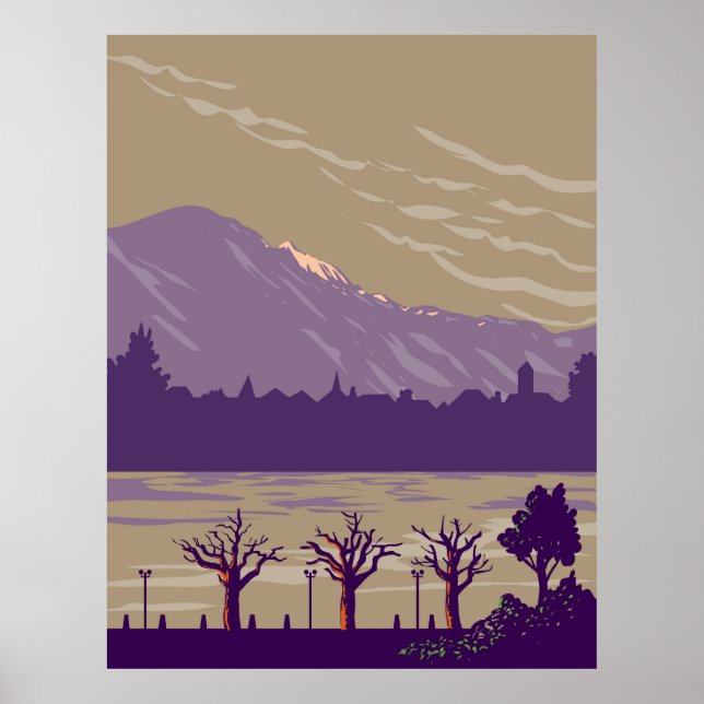 Affiche Interlaken Suisse (Devant)