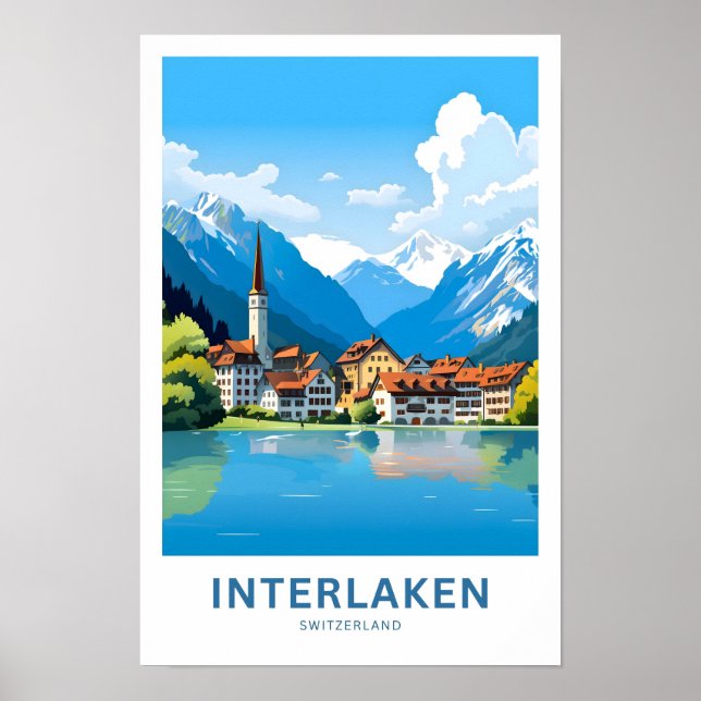 Affiche Interlaken Suisse - Imprimer (Devant)