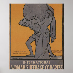 Affiche internationale de propagande pour le suffr