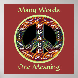 Affiche internationale des signes de paix