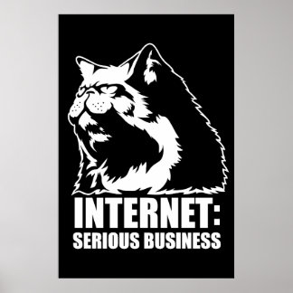Affiche Internet : Serious Business (lolcat drôle tshirt)