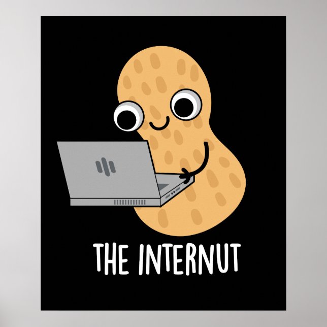 Affiche Internut Funny Internet Peanut Pun Dark BG (Devant)