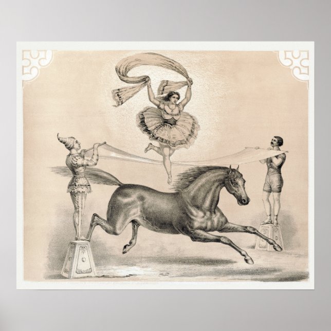 Affiche Interprète De Cirque Qui Saute Sur Un Gros Ruban (Devant)