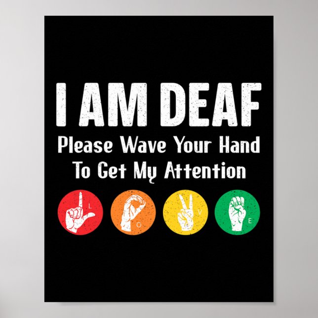 Affiche Interprète de langue des signes Langue des signes  (Devant)