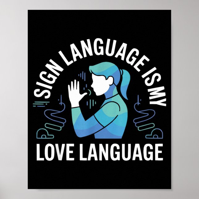 Affiche interprète en langue des signes emploi surdité int (Devant)