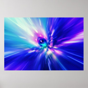 Affiche Interstellar time travel and hyper jump in space F