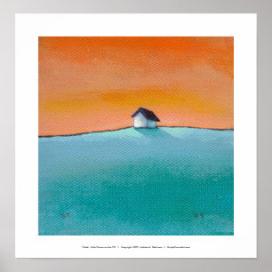 Affiche Intitulé : Little House on the Hill - paysage arti