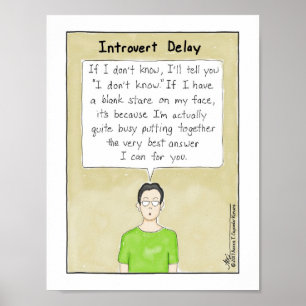 Affiche Introvert Retard de l'impression