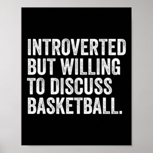 Affiche Introverti Mais Prêt à Discuter de Sketll Drôle