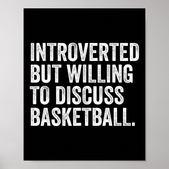 Affiche Introverti Mais Prêt à Discuter de Sketll Drôle (Devant)
