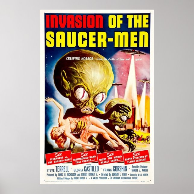Affiche Invasion des Saucers-Men (Devant)