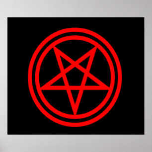 Affiche Inverted Red Pentagram