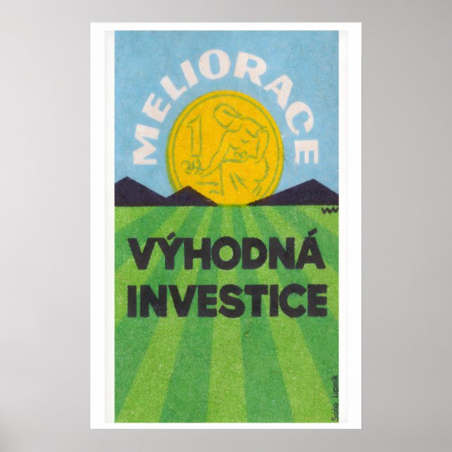 Affiche Investir dans les champs verts de l'agriculture -  (Devant)