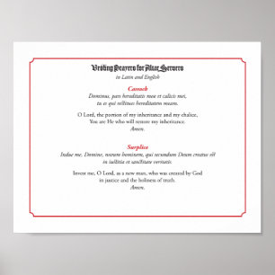 Affiche Investissant des prières pour des serveurs d'autel