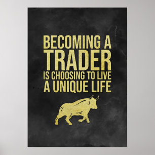 Affiche Investisseur Devenant Un Trader
