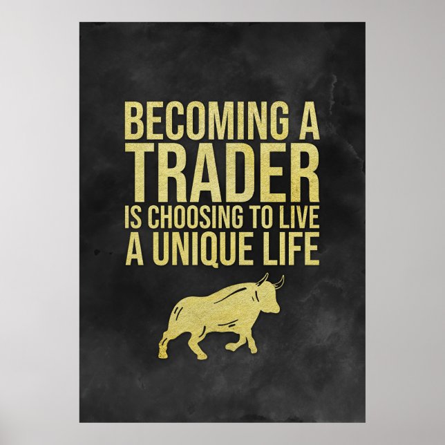 Affiche Investisseur Devenant Un Trader (Devant)