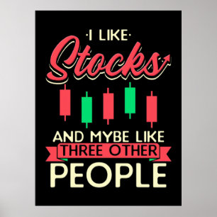 Affiche Investisseur J'Aime Les Stocks