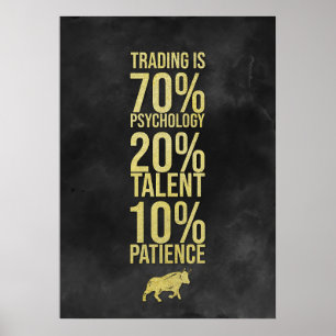 Affiche Investisseur Trading Talent Patience