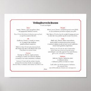 Affiche Investiture des prières pour des diacres dans