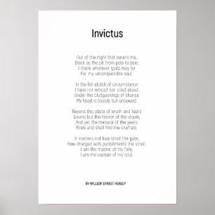Affiche Invictus By William Ernest Henley