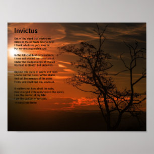 Affiche Invictus Poem, Une volonté de survivre