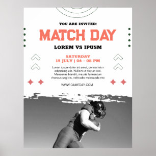 Affiche Invitation à une soirée de visionnage de football
