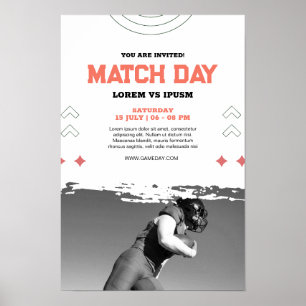 Affiche Invitation à une soirée de visionnage de football