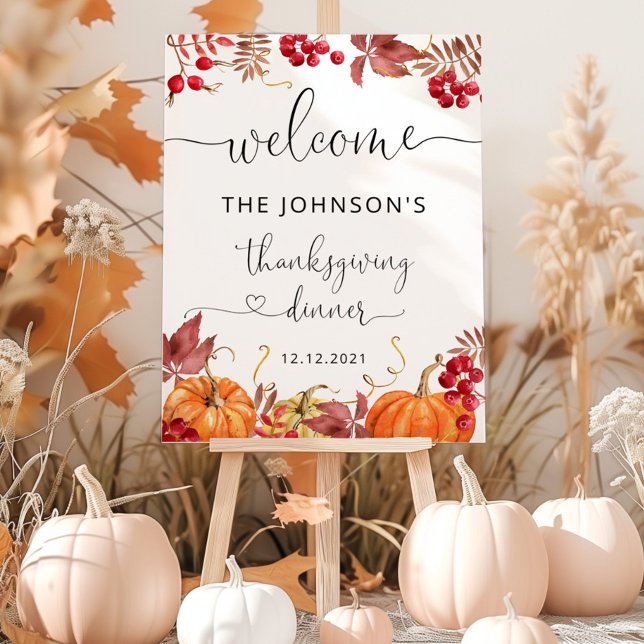 Affiche Invitation au dîner de Thanksgiving (Créateur téléchargé)