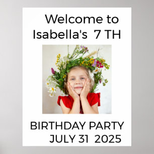 Affiche Invitation d'anniversaire minimaliste pour bébé av