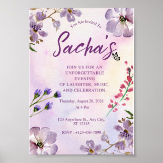 Affiche Invitation d'anniversaire personnalisée | Annivers
