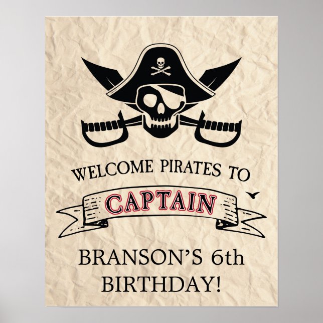Affiche Invitation d'anniversaire personnalisée de bateau  (Devant)