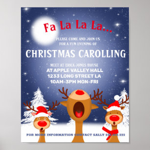 Affiche invitation de la fête de Noël
