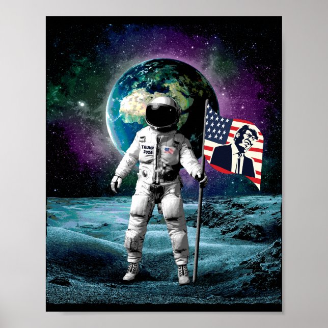Affiche Invitation des astronautes pour Trump 2024 (Devant)