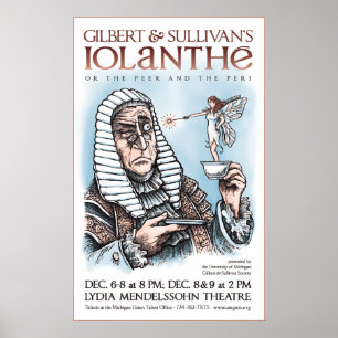 Affiche Iolanthe de Gilbert & Sullivan