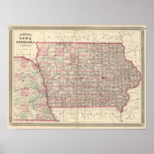 Affiche Iowa and Nebraska