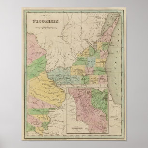 Affiche Iowa et Wisconsin