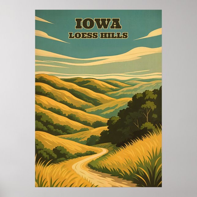 Affiche Iowa Loess Hills V02 (Devant)