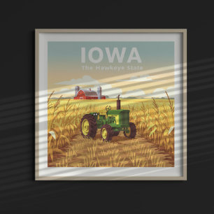 Affiche Iowa vintage