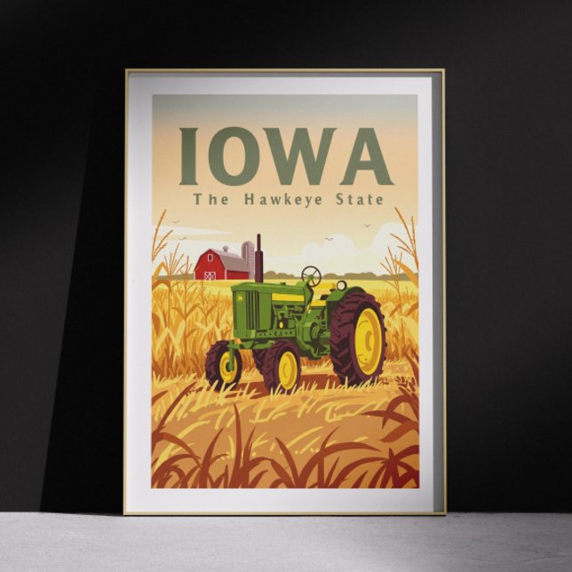 Affiche Iowa vintage (Créateur téléchargé)