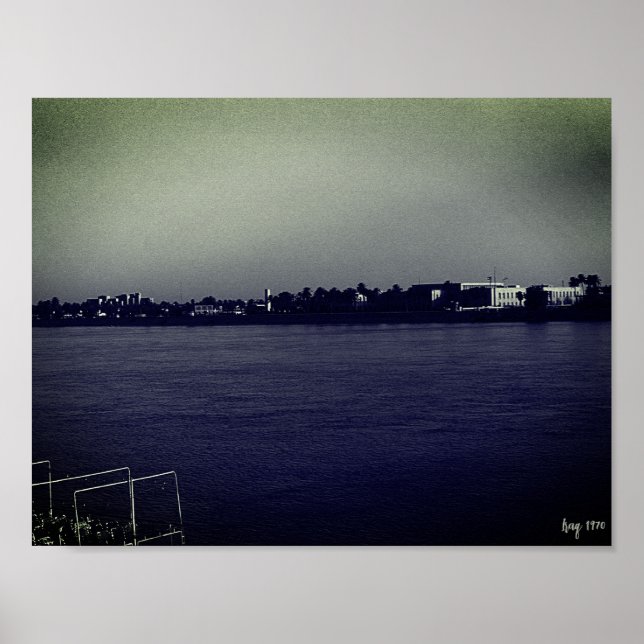 Affiche Irak ancien Bagdad rivière forat (Devant)