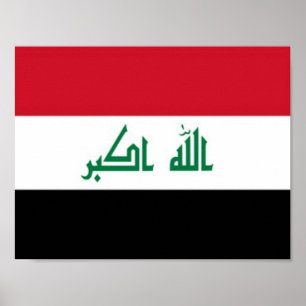 Affiche Irak - drapeau irakien -