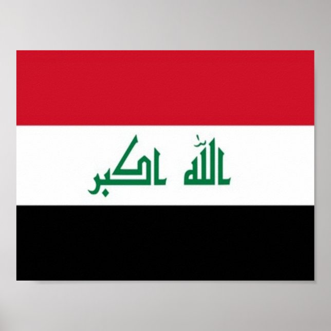 Affiche Irak - drapeau irakien - (Devant)