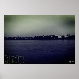 Affiche Irak vintage Bagdad rivière forat