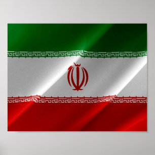 Affiche Iran - Drapeau iranien -