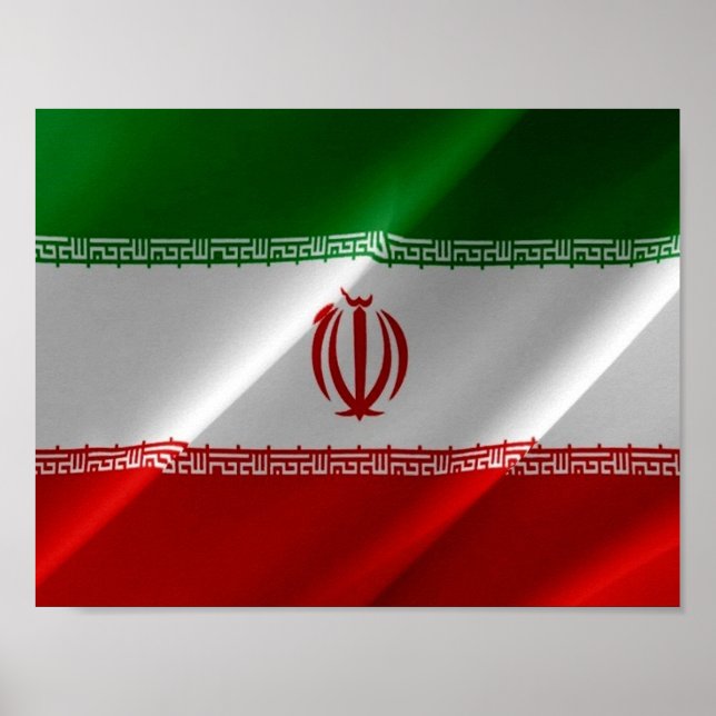 Affiche Iran - Drapeau iranien - (Devant)