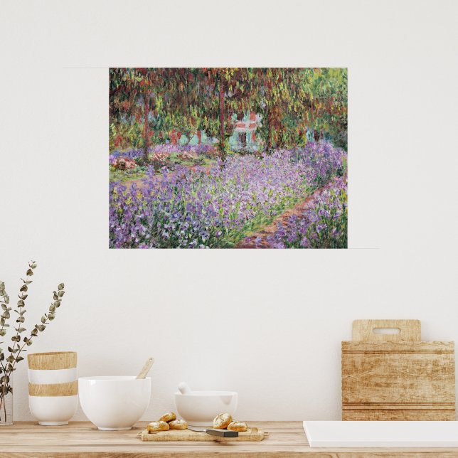 Affiche Iris dans le jardin de Monet (Cuisine)