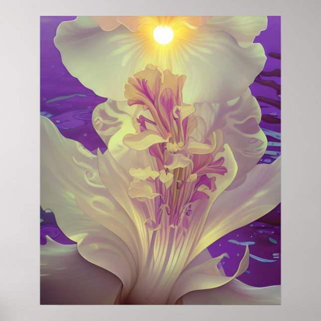Affiche Iris En Pleine Floraison Dans Le Soleil (Devant)