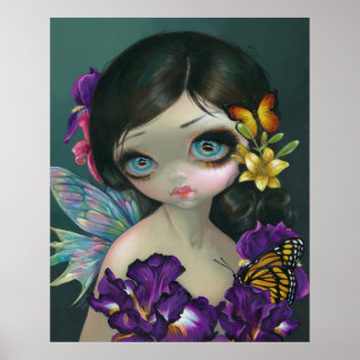 Affiche Iris Enchantment ART IMPRIMER fleur fée printemps