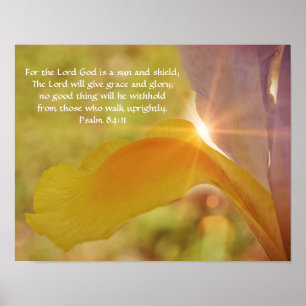Affiche Iris Flower Sunshine Scripture Art photographique
